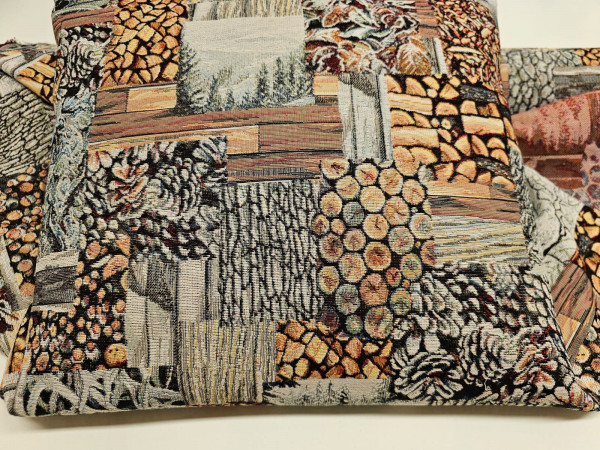 Dekor gobelin- motivi storžev, dreves v zimski idili