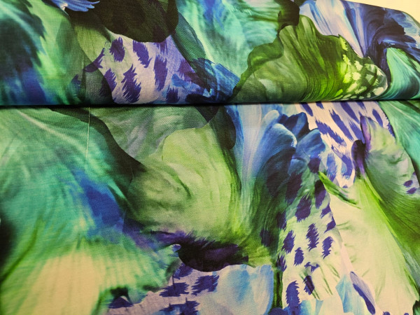 Viskozni jersey- abstraktni vzorec, prelivajoče barve