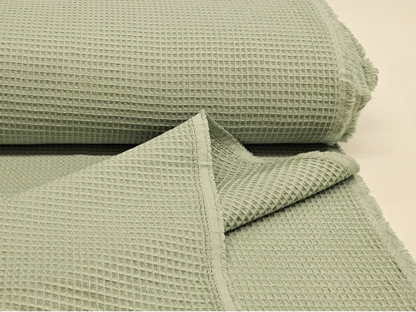 Vafel,bombažni,pike- salvija barva