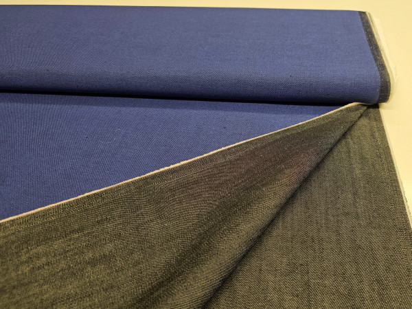 Jeans dvobarvni, obojestranski, kompakten - lila indigo in črna melange, ZADNJI KOS