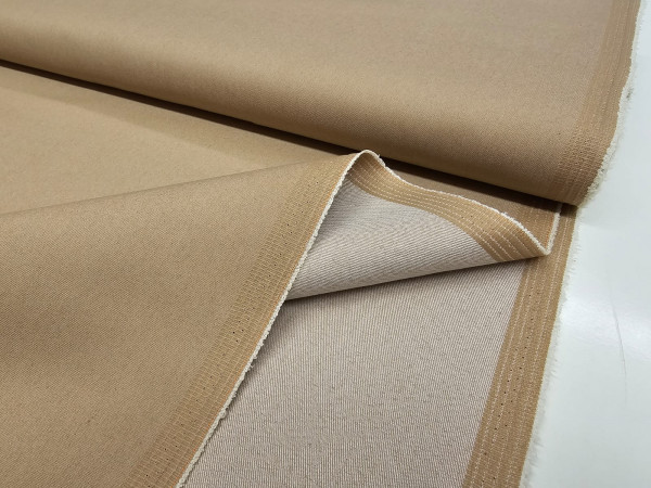 Jeans enobarvni, elastičen- topla kamelja barva