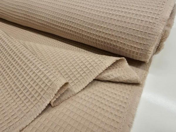 Vafel,bombažni,pike- bež