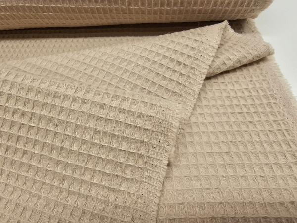 Vafel,bombažni,pike- ZELO LEPA bež, lepša kot na sliki, zelo prodajna