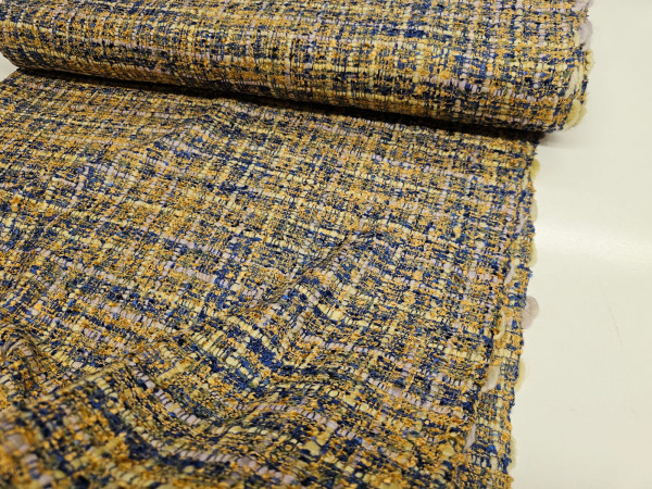 Tvid, bukle, mešanica volne- večbarvni