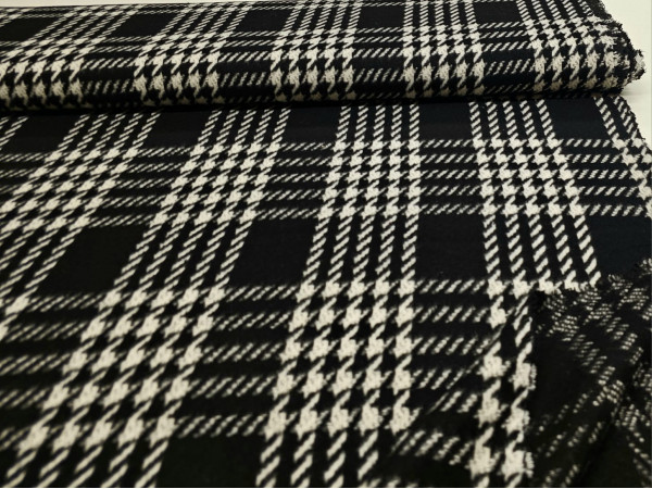 Večji karo, pepita, galles- velika pepita črno bela, ZADNJI KOS
