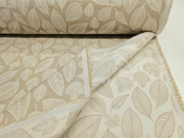 Dekor,gobelin - listi na bež osnovi, obojestranski, širina 280cm