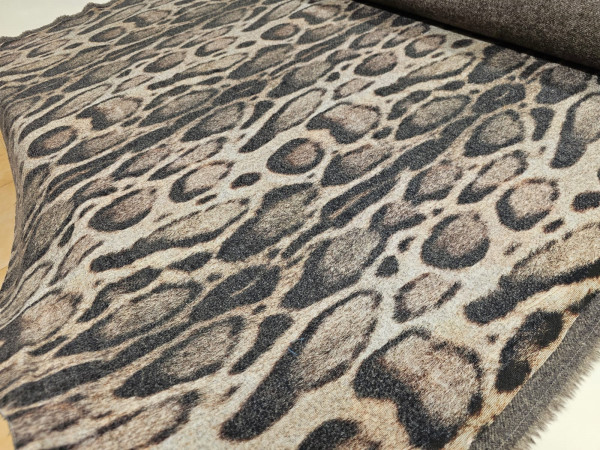 Velur za plašč, dvostranski- vzorec leoparda, paket 19