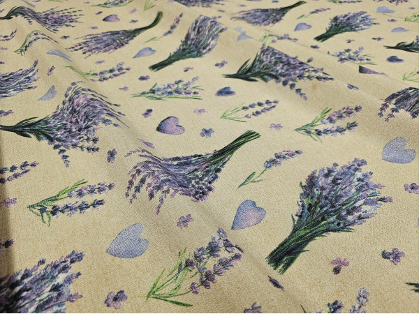 Dekor, lažji - sivka, lavanda na natur osnovi, zadnji kos
