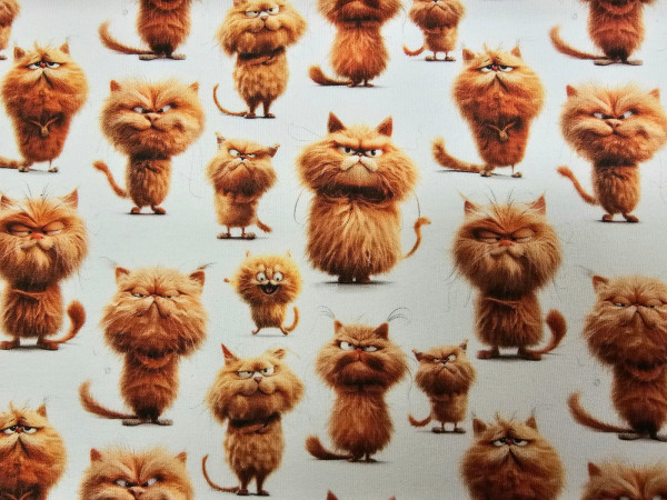 Bombažni prevešanka- garfild na off white osnovi, ZADNJI KOS