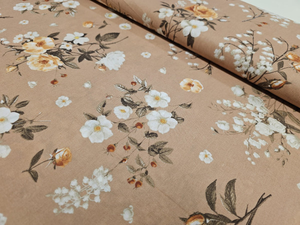 Bombažno platno- pomladne rožice