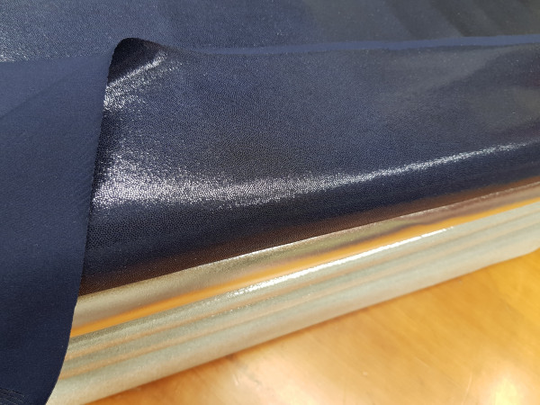 Lycra Honey-temno modra s temno modrim svetlečim nanosom