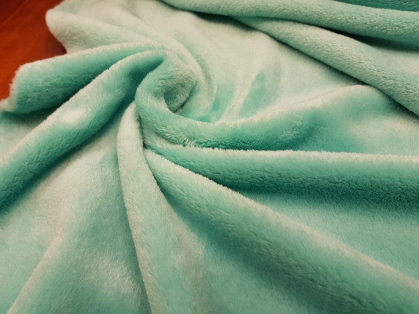 Velur coral-mint zelena