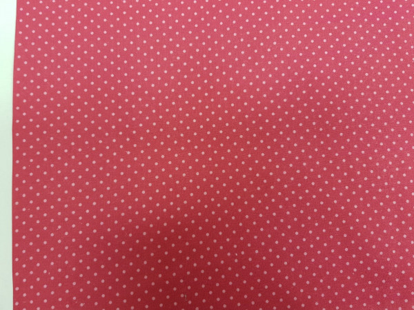Bombažno platno-2 mm pike fuksija barve z roza pikami