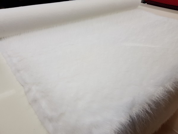 Umetno krzno- bela dolga dlaka