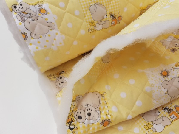 Vatirana bombažna prešita tkanina-medvedki