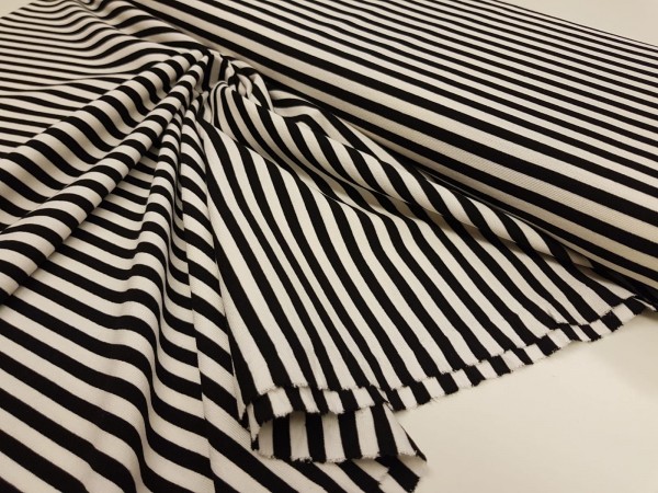 Jersey,bombaž,poliester,težji,kompaktni-črna črta lurex