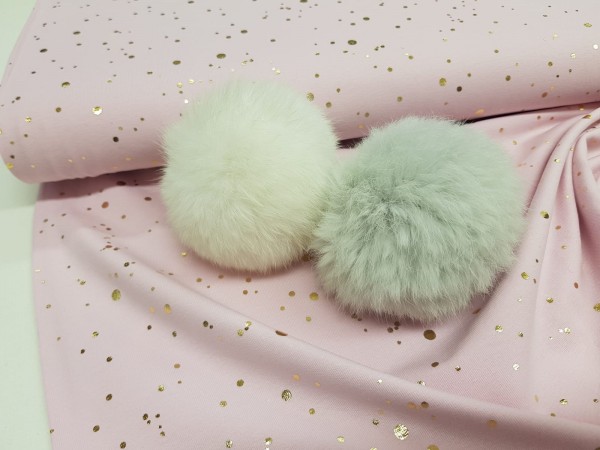 Bombažni jersey- foil pikice na roza osnovi