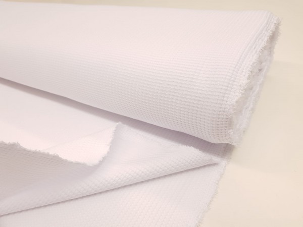 Bombažni jersey, vafel- bela barva