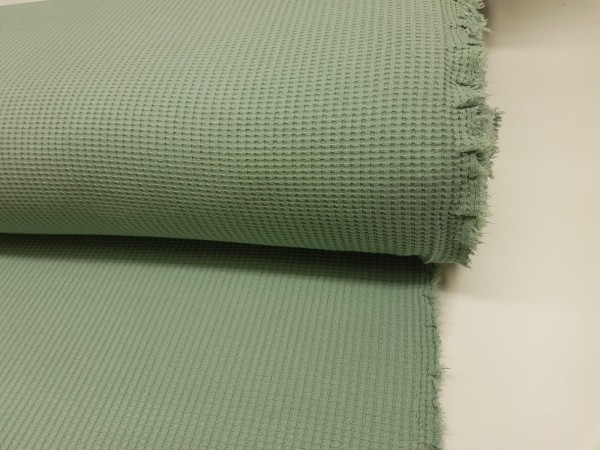 Bombažni jersey, vafel- temna mint,svetla salvija