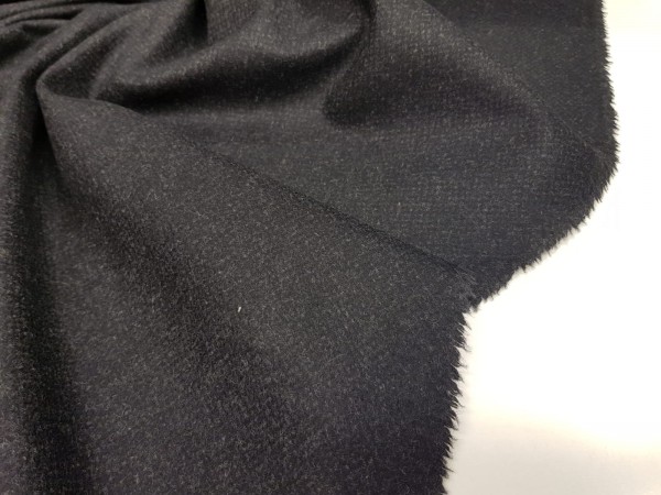 Volna debelejša-tweed za plašče-temno siva melanž barva