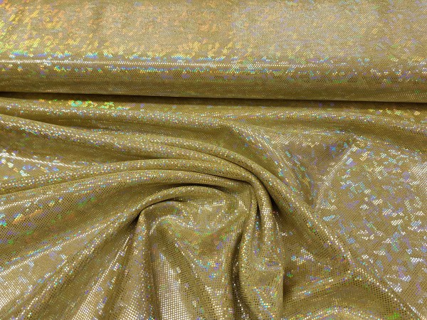 Lycra z nanosom- zlata, honey, hologramska